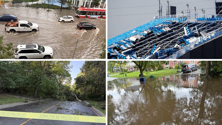 Water rescues and collapsed scaffolding: Storm led to 1,500 calls for service, Toronto Fire says. Live updates here.