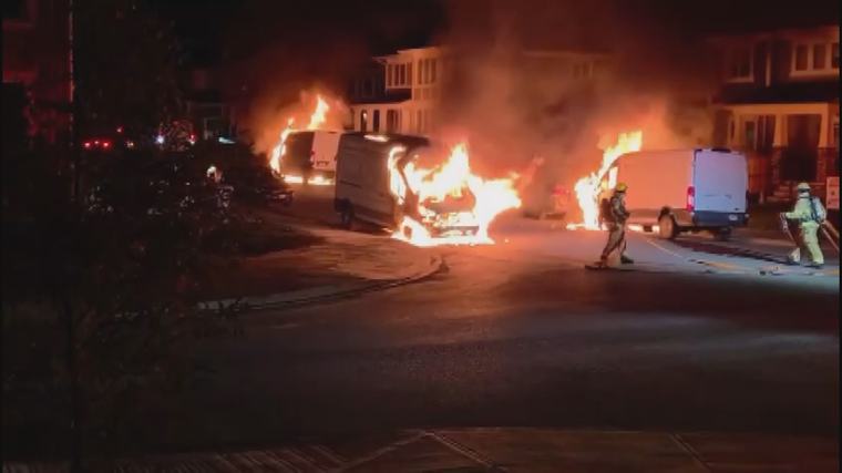Calgary police arson unit investigating suspicious fire after vehicles found in flames