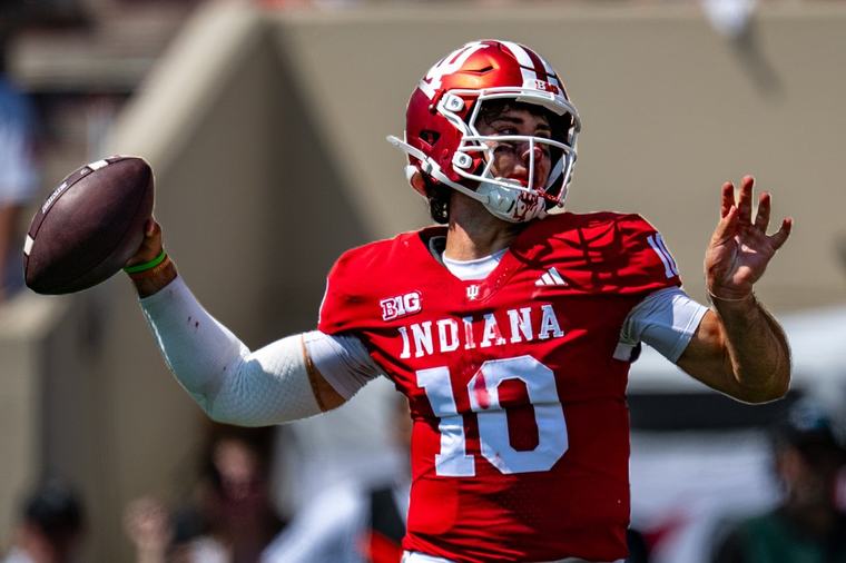 Hoover throws four TD passes as No. 6 Indiana opens title defence with a rout of North Texas