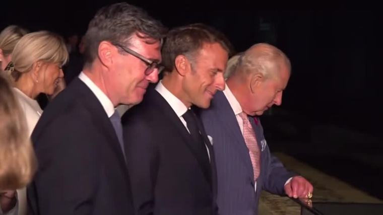 King Charles, French President Macron view Bayeux Tapestry at London museum
