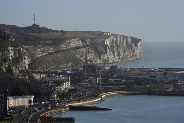 Masked men block traffic to U.K.’s port of Dover in apparent anti-immigrant protest