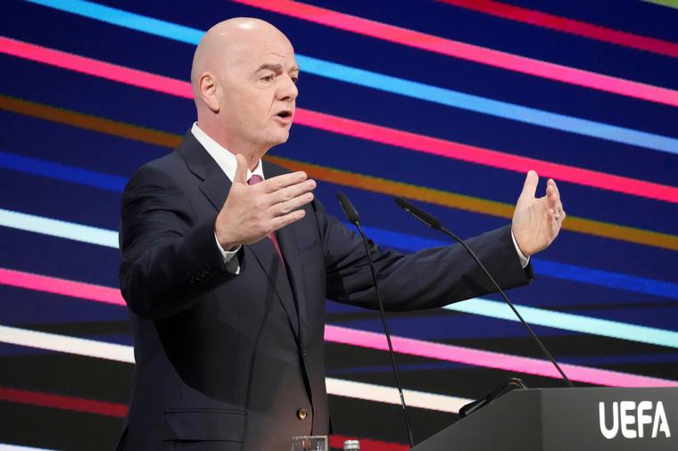 FIFA accuses UEFA of ‘smear campaign’ in fight over Infantino plan to sell stake in World Cup