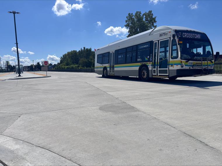 Service begins at new east end transit terminal